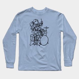 SEEMBO Spaceman Playing Drums Drummer Drumming Musician Band Long Sleeve T-Shirt